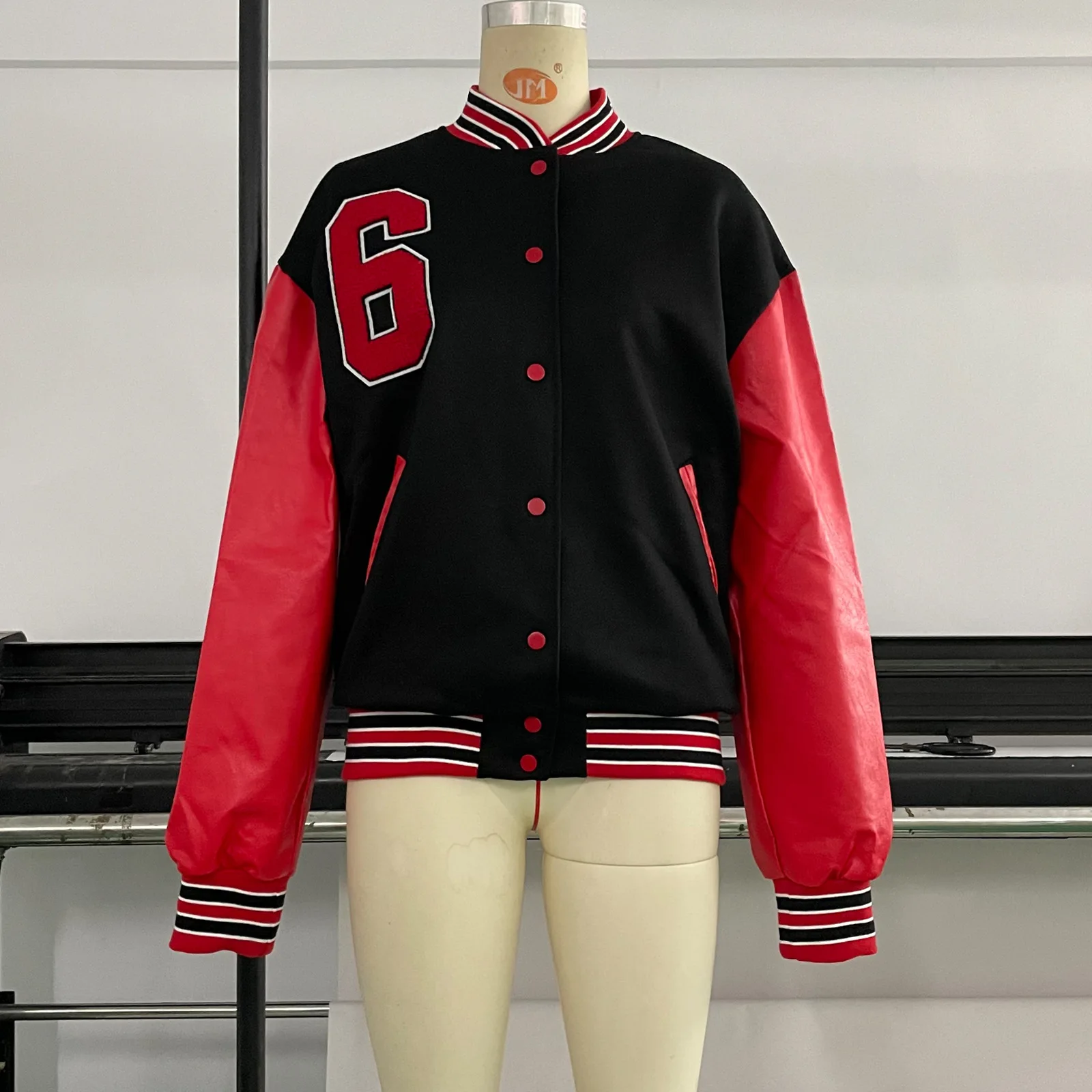 COVERNAT ♥Women's Wool Varsity Jacket/追跡付 Chenille Word Embroidery Wool Varsity Letterman Jacket
