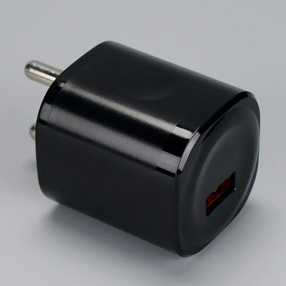 IN/India Plug 1 USB-A Black Travel/Wall charger 110V-230V 2053