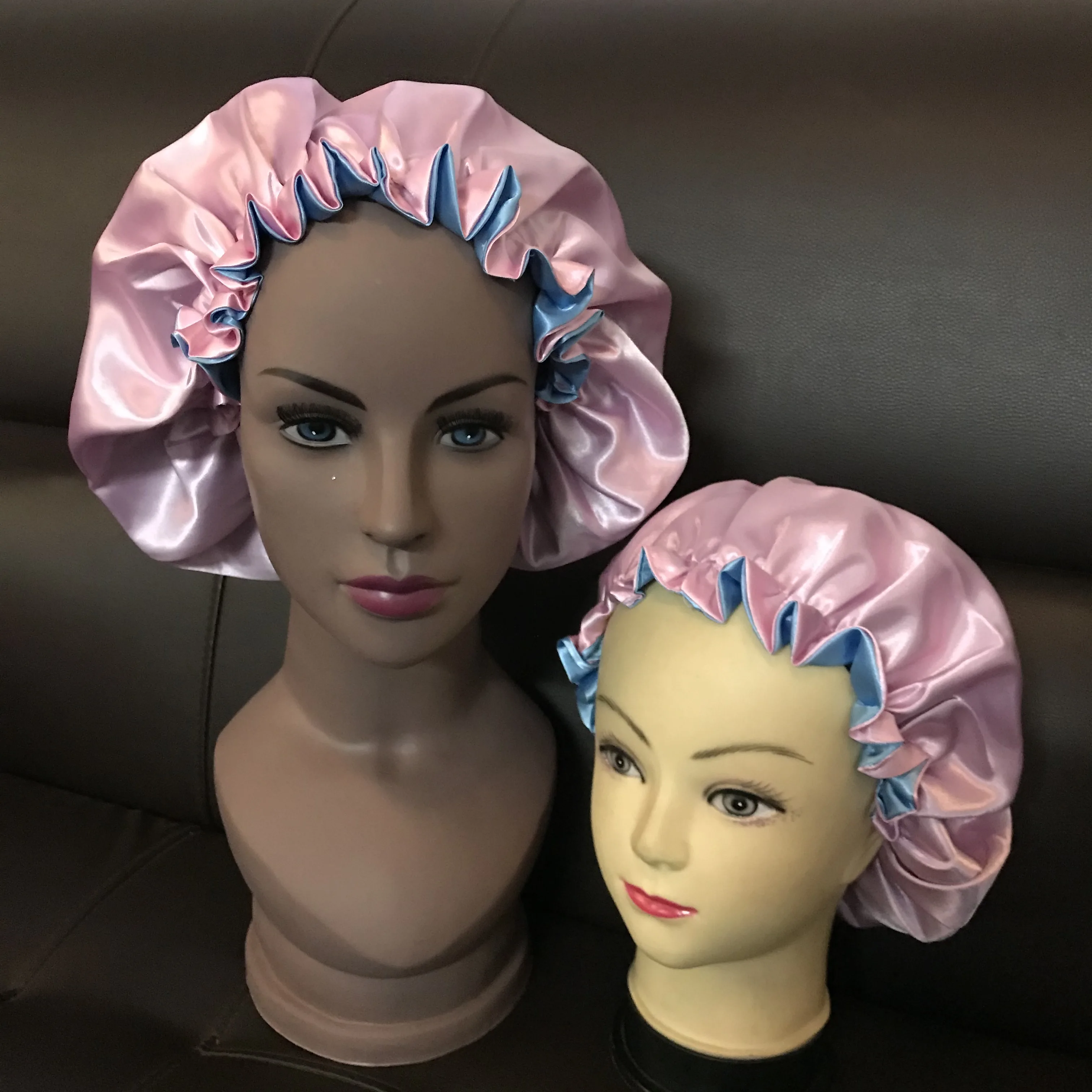 Free Black Friday Deal Mommy And Me Bonnets Set Double Layer Satin Bonnet  Custom Hair Bonnet With Logo - Buy Mommy And Me Bonnets,Satin Bonnet,Hair