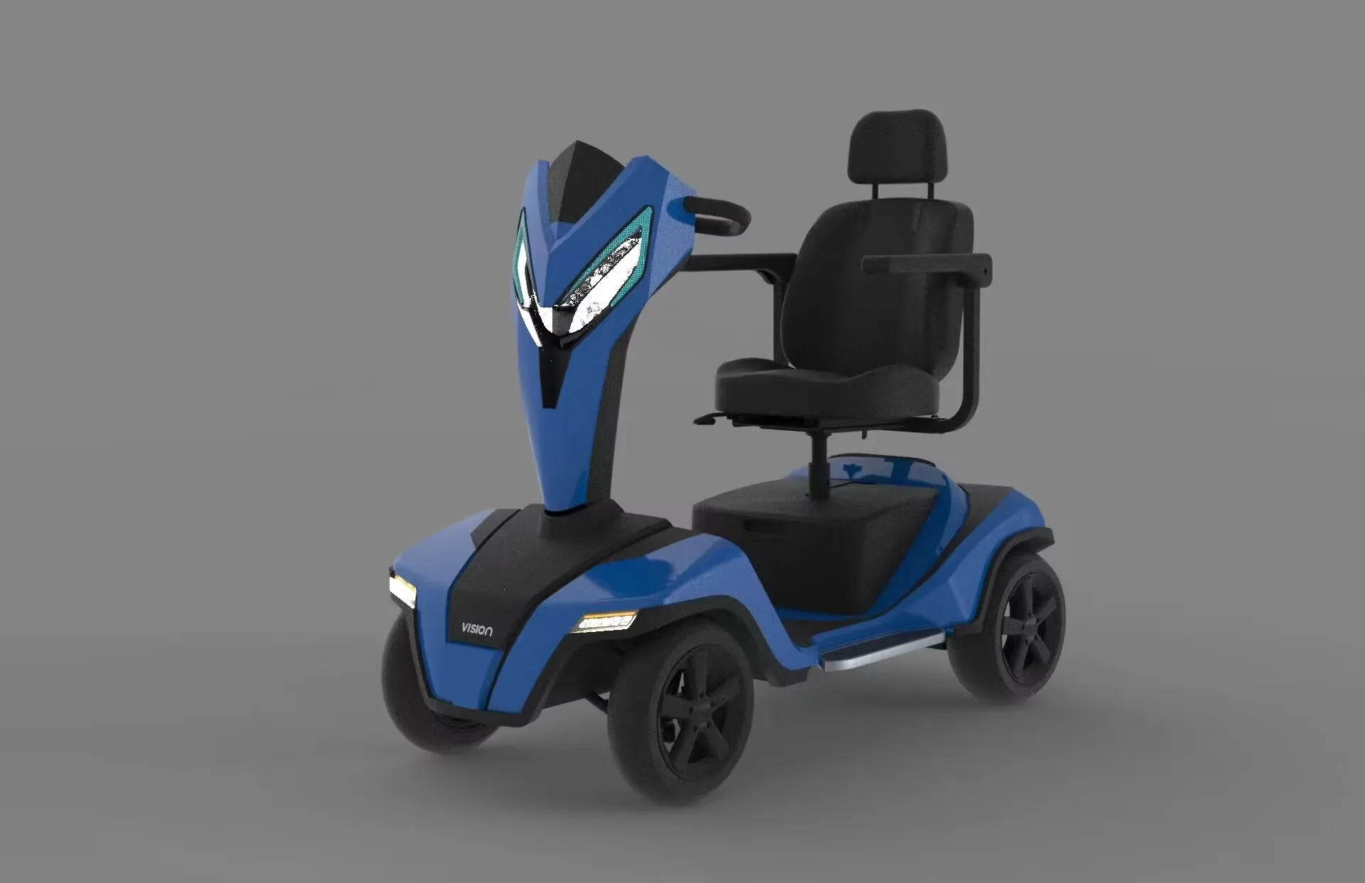 Retro Style Electric Mobility Quadricycle Scooter For The Eldery People