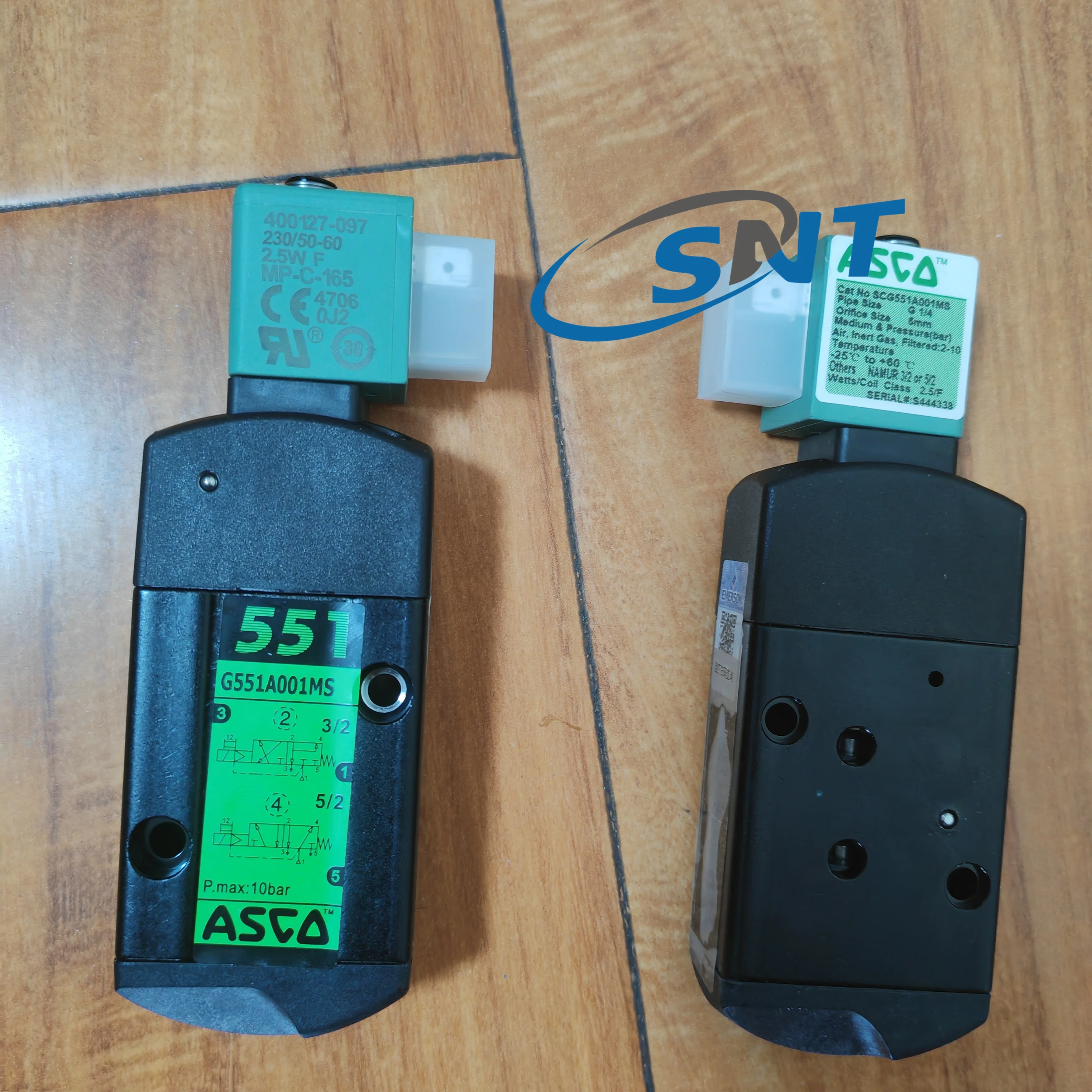 Stock Emerson ASCO Solenoid Valve SCG551A001MS AC/DC 551 Solenoid Spool Valve