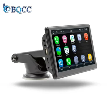 BQCC 7" Wireless CarPlay&Android Auto Player Car Monitor Car Truck Headrest Monitor 1080P Back Camera Mirror BT USB FM DVR B500W