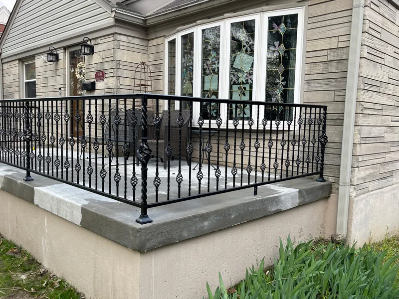 Prima Outdoor Steel Staircase Railing With Diamond Plate Tread Enhance ...