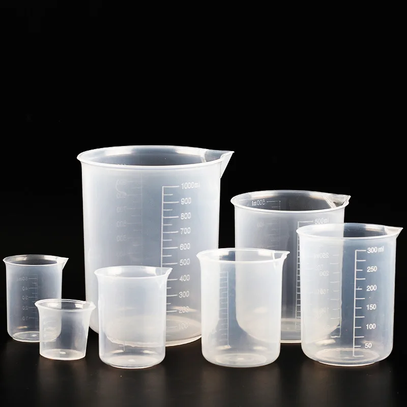 clear and transparent beaker with scalebeaker pp measuring cup