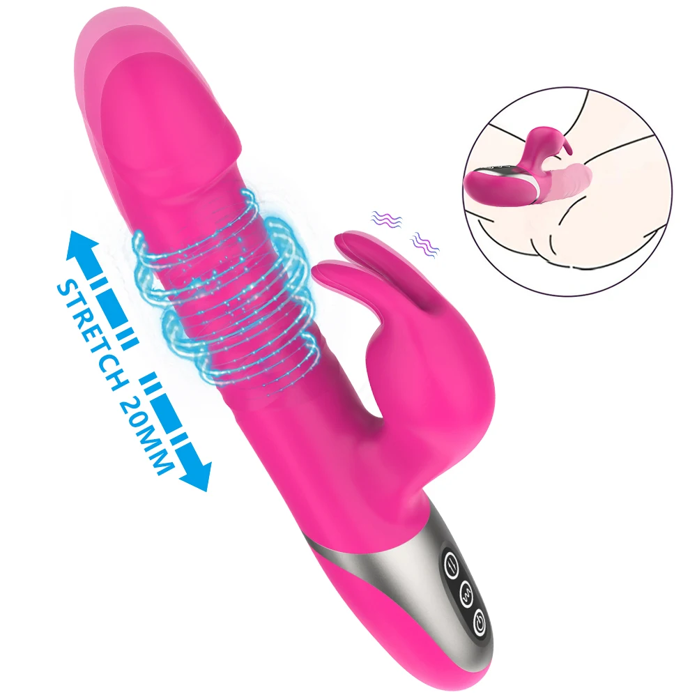 Wholesale Wholesale Adult Sex Toys Consoladores Artificial Rubber Stretch Penis Female Vagina Thrusting Move Rabbit Vibrator For Woman From m.alibaba