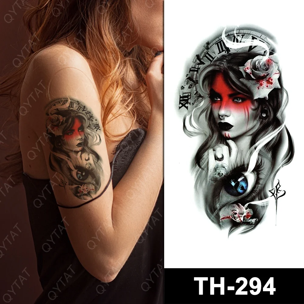 Wholesale Waterproof Body Art Shoulder Leg Neck Half Arm Temporary Color &  Black Ink Tattoo Sticker - Buy Ink Tattoo Sticker,Ink Tattoo,Black Tattoo  Sticker Product on Alibaba.com