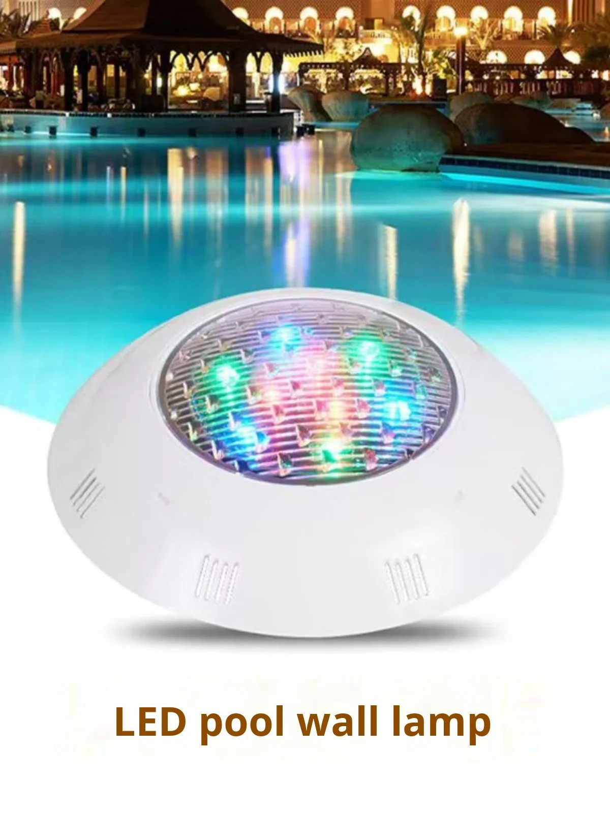 LED Lampu Dinding Kolam Bawah Air, Kedap Air IP65, Voltan Rendah 12V/24V, Lampu Sorot Berwarna-warni untuk Penggunaan Luar Bilik