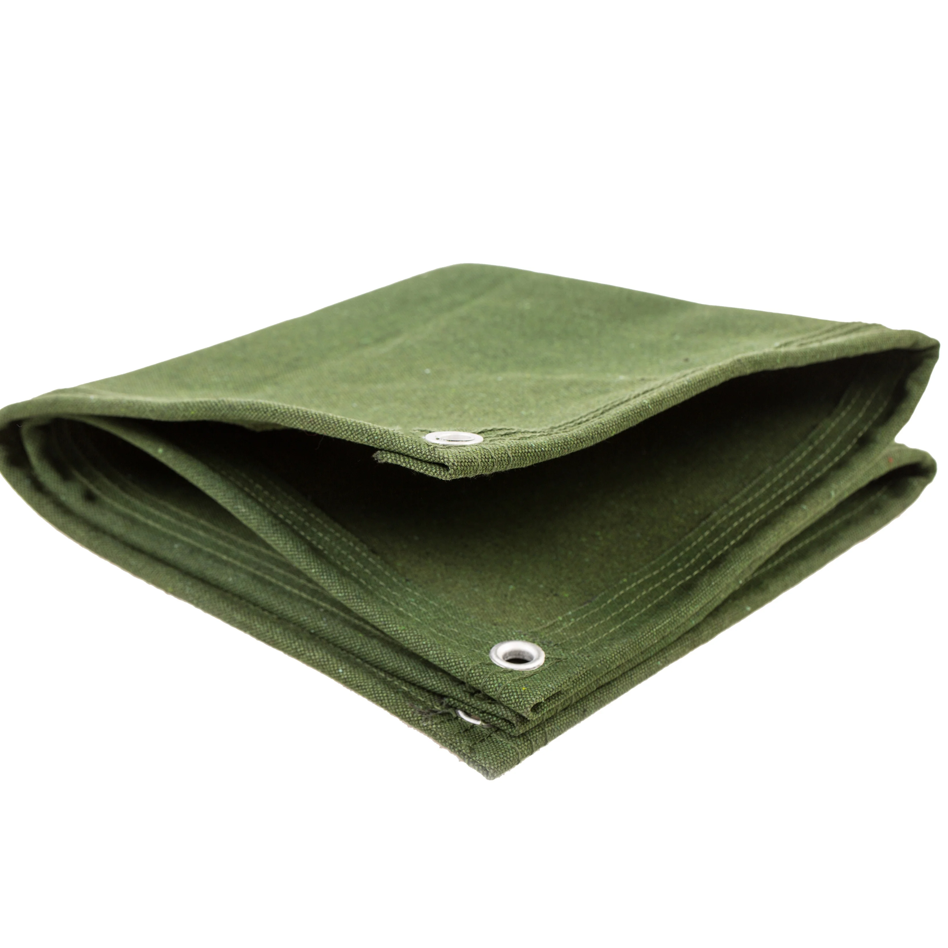 Heavy Duty Green Duck Polyester Canvas Tarpaulin Sheet for Truck Roof Covering