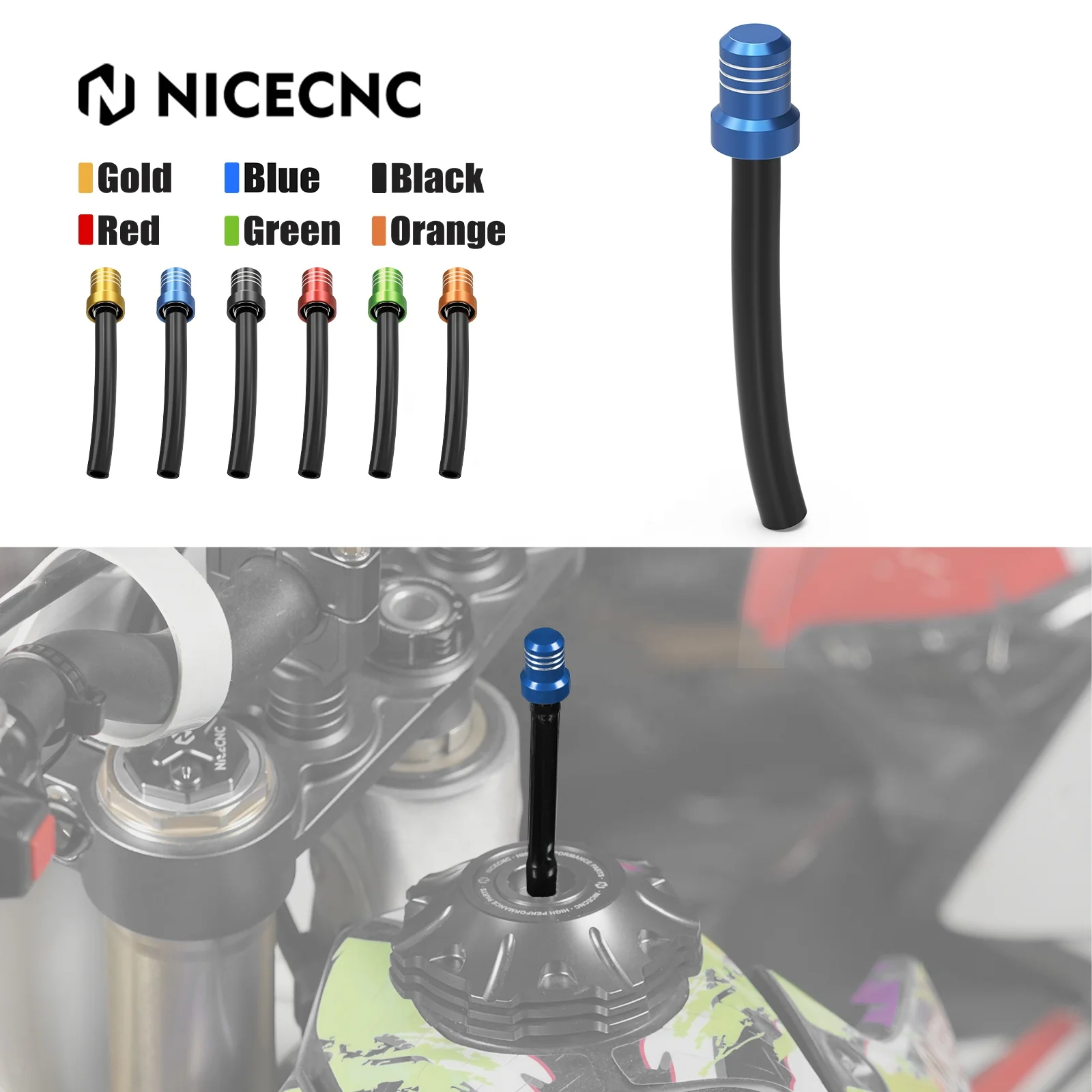 NiceCNC Gas Fuel Cap Valve Vent Breather Hose Tube for ATV PIT Dirt Bike Tank