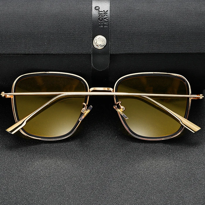 Sunglasses Men's Vintage Steampunk Square Metal Frame Uv400