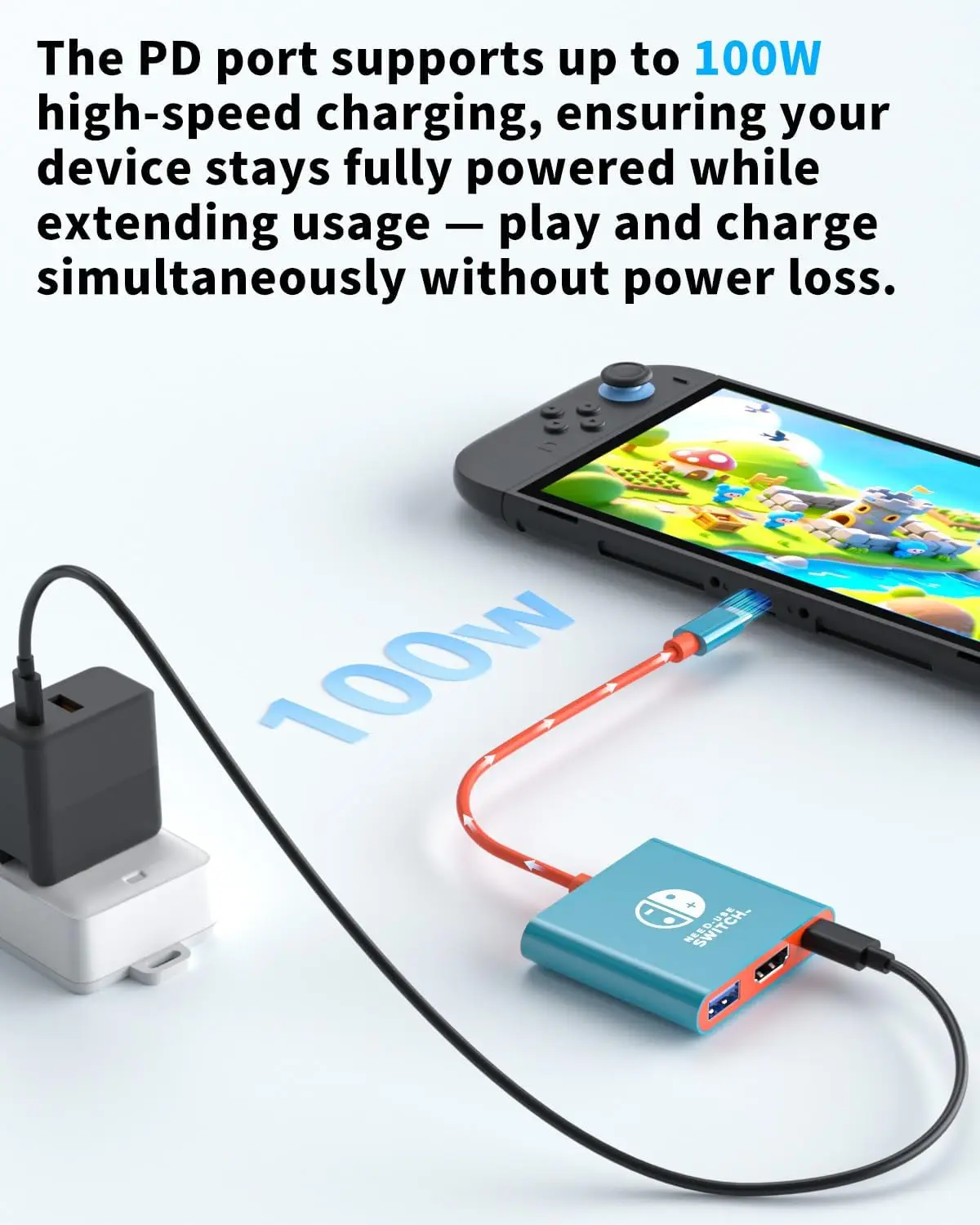 4K/60Hz HDMI Dock for Nintendo Switch 2 for Switch2 HD Splitter 3 in 1 Port Type C Hub TV Adapter Portable Dock nintendo Switch