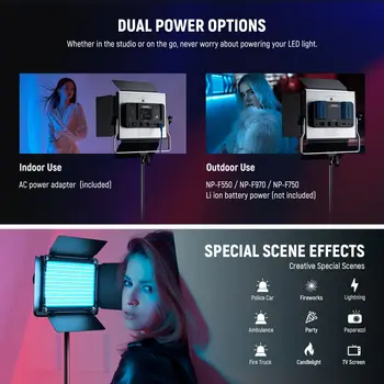 Photography Fill Light NEEWER Upgraded 660 PRO II LED Video Light RGB Studio Lights detail image