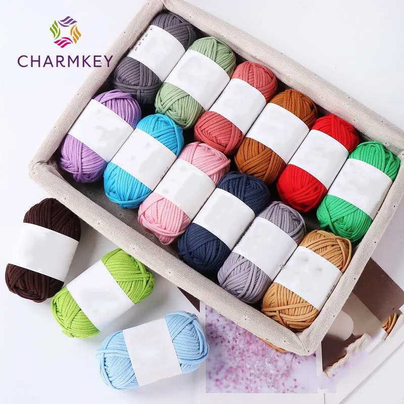 Fil à Tricoter et à Crocheter Blanc Laiteux, Mailles Bien Visibles - Gros Fil épais et Mélangé en Coton Et Nylon - Pour Crochet Avec Accessoires de