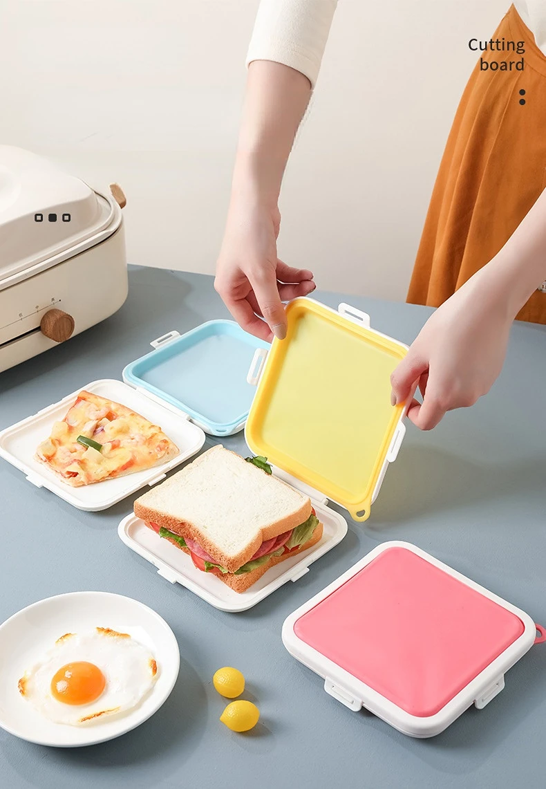 Leakproof Plastic Bread Sandwich Toast Container Food Storage Lunch