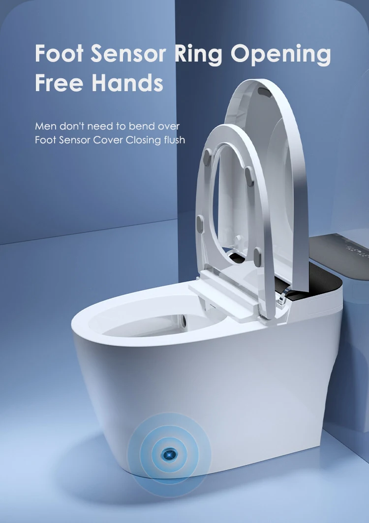 Modern wholesale ceramic automatic toilet bowl bidet auto-flush motion sensor smart wc toilet intelligent factory