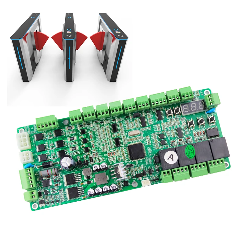 DC24V Brushless Servo Controller with 70mm Motor 6 Infrared Logic for Turnstile Swing Gate Speed Gate