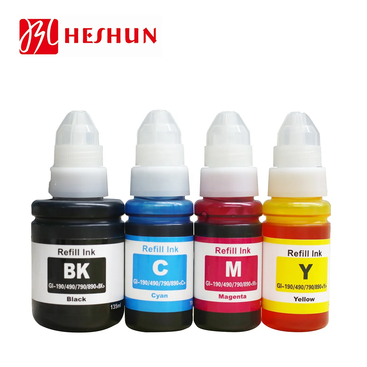 HESHUN чернила для заправки чернил Премиум цветные gi190/290/490/590/690/790 совместимые с Canon G1100 G2100