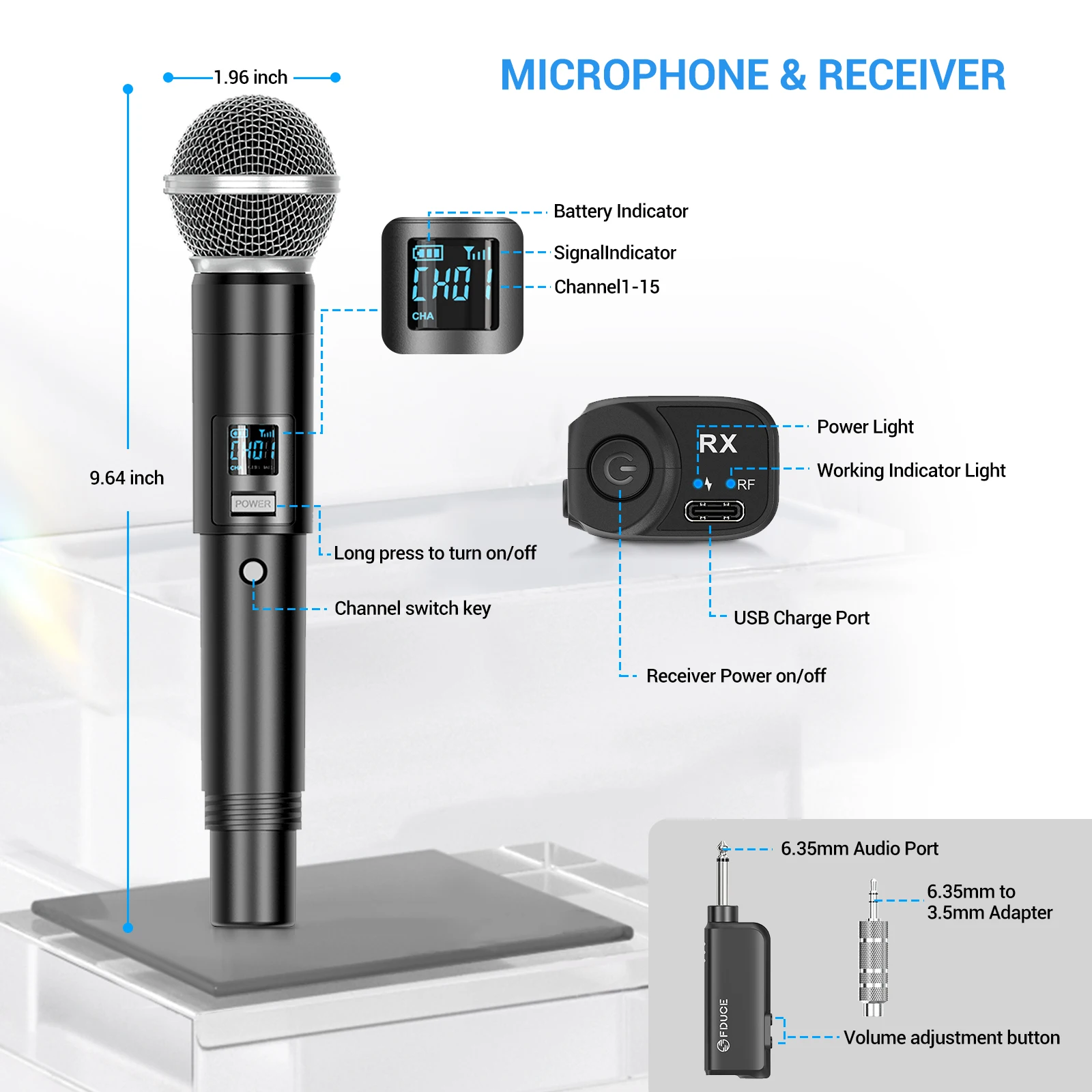 Best Universal Wireless Microphone Uhf Home Karaoke Singing Microphone ...