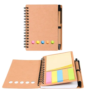 Coil Notebooks with Note Paper Pen Student Office Handbooks Creative Exercise