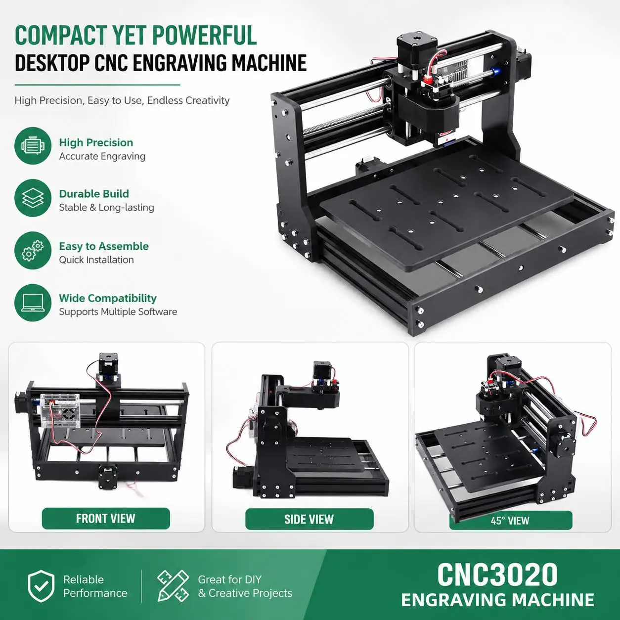 TEBAK 3018 Pro 3020 XYZ Working Area 300 X 200mm Z Probe Diy Laser Engraving Milling Machi Multifunctional CNC Router Machine