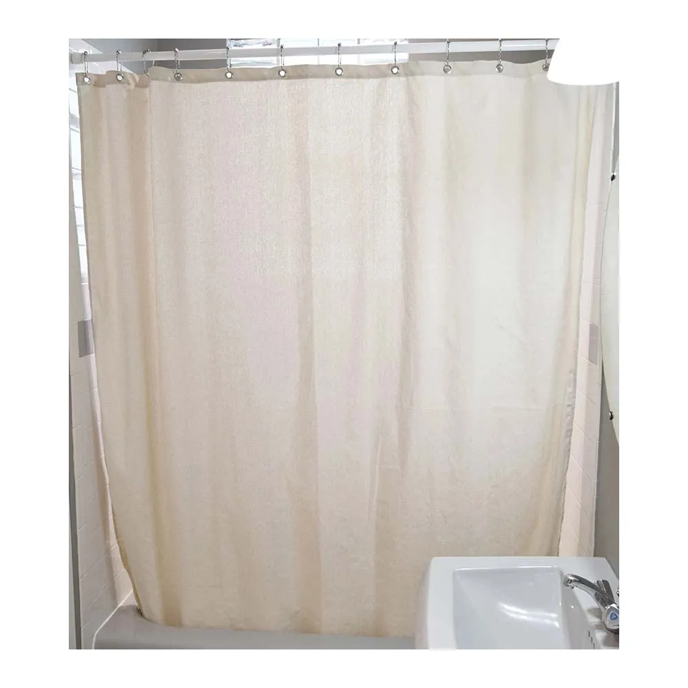 ファブリッ Cotton Shower Curtain Whiteまたはnatural Bath Tub + Stall Sizes Made