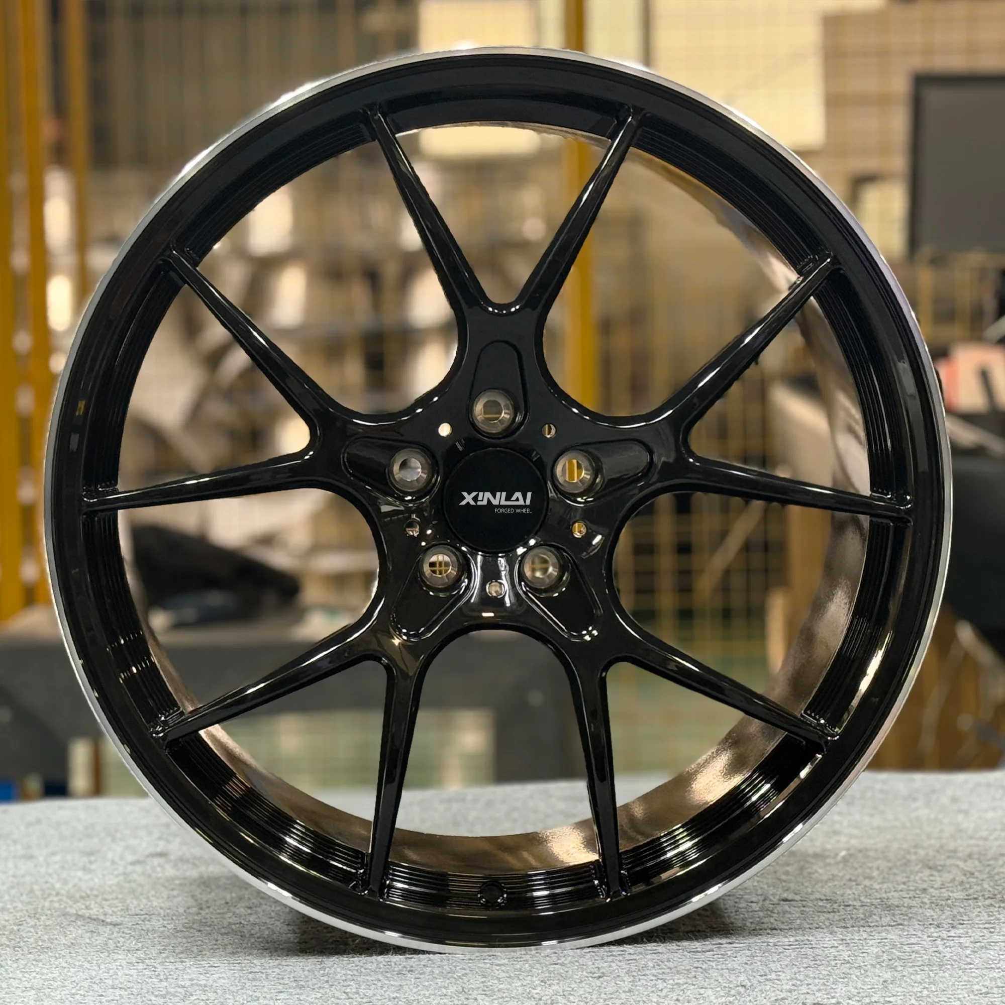 XL 1-Piece Monoblock Gloss Black Wheel Rim Deep Dish Concave Custom Forged Wheel 5x114.3 5x120 5x112 Car Alloy Wheels - Image 2