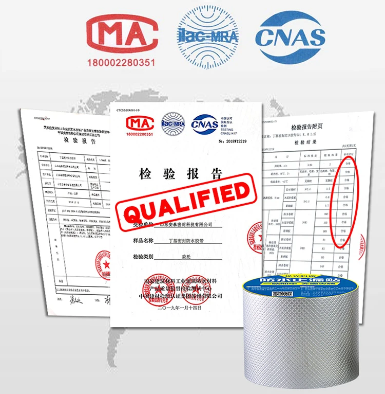 Factory High Quality Outdoor Flashing Roof Rubber Sealing Repair Roof Tape Waterproof Aluminum Foil Butyl Tape