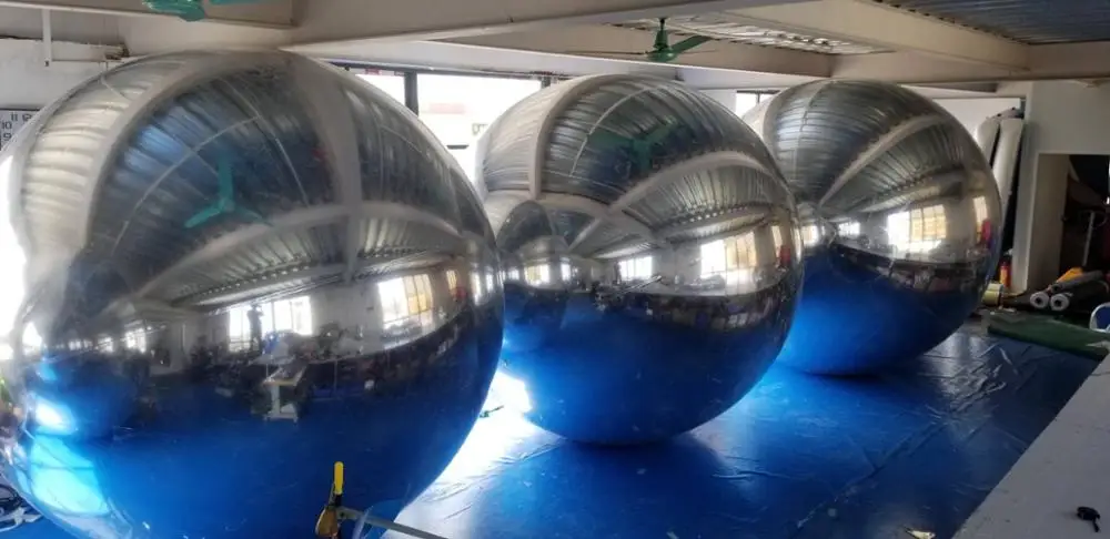 Advertising Inflatable Floating Sky Mirror Balloon Sphere Ball Inflatable Christmas Mirror Sphere