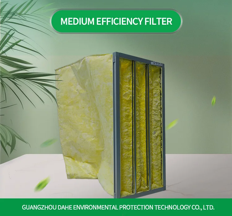 Hvac System Air Filter With Aluminum Iron Frame Non-woven Glass Fiber ...