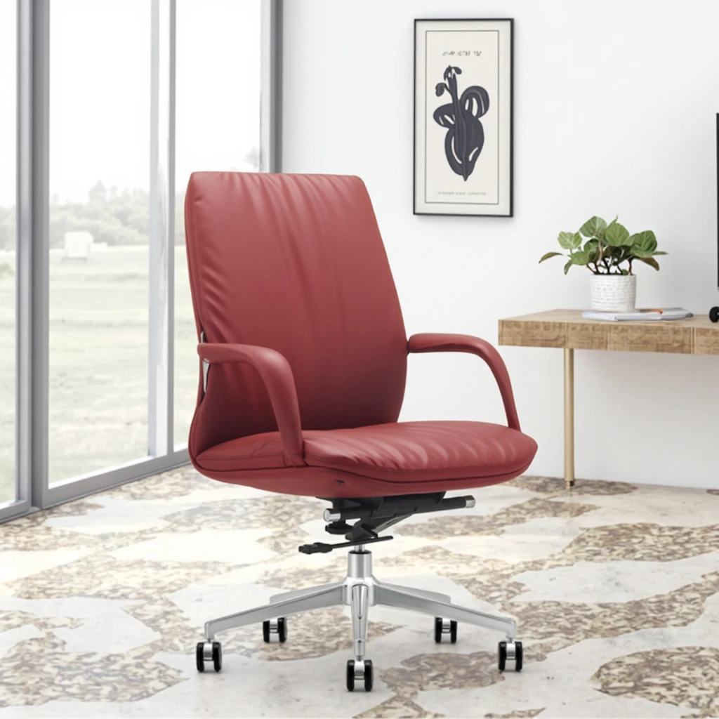 Professional Mid Back Office Chair Detachable Armrests Heavy Duty Base Corporate Upgrade 2