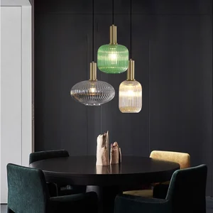 Modern Luxury Glass Dining Room Chandelier E27 Bulb Adjustable Height for Living Room and Bedroom