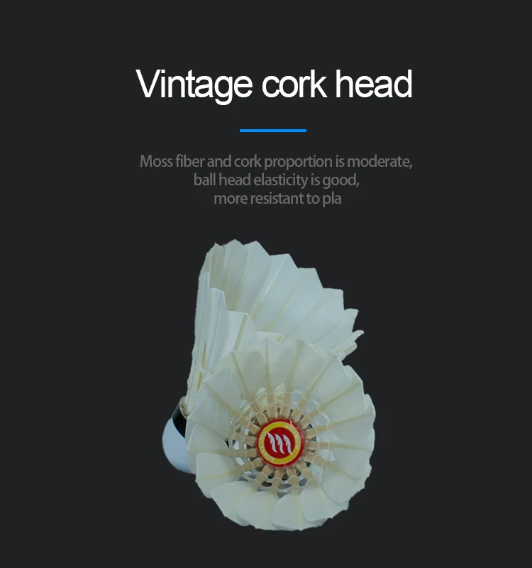 Wholesale Price Customized Goose Feather High Quality Outdoor Durable  Badminton Shuttlecock