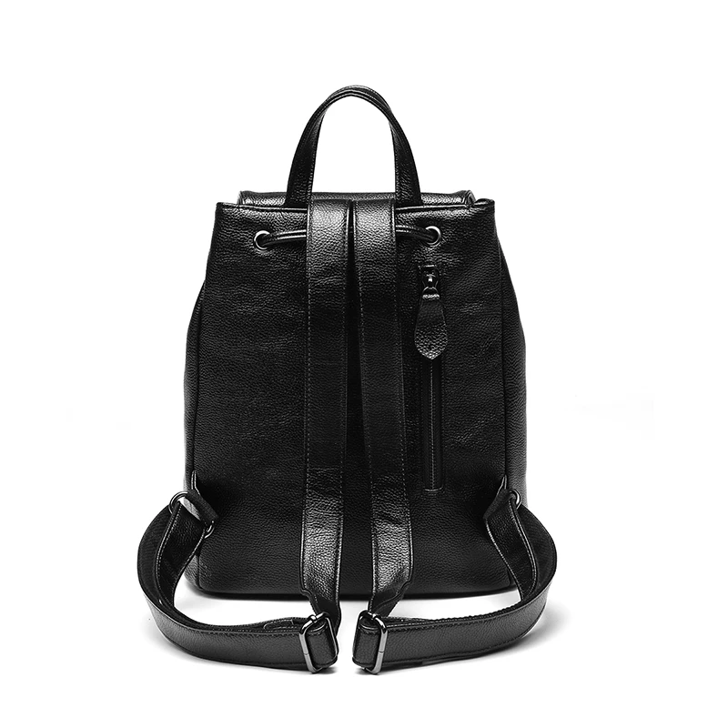 High Quality Girls College Bags Luxury Backpack Fashion Women Pu Leather Drawstring Backpacks Bags