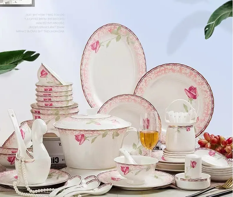 Ceramic Dinnerware Set Round Porcelain Dinnerware Sets Dinning Plates