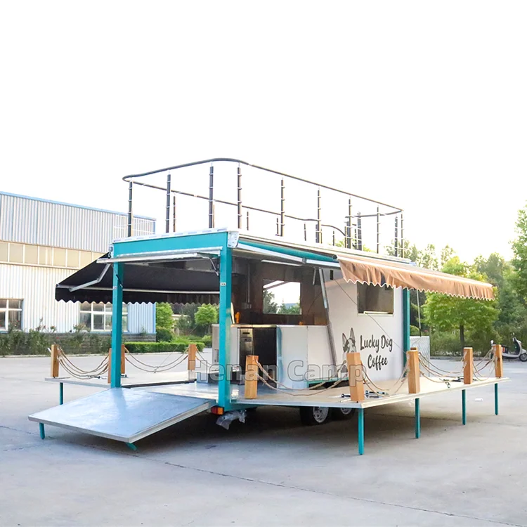 CAMP Food Truck Kebab caravan Food Trailer Mobile bar Stainless Steel Outdoor Food Cart