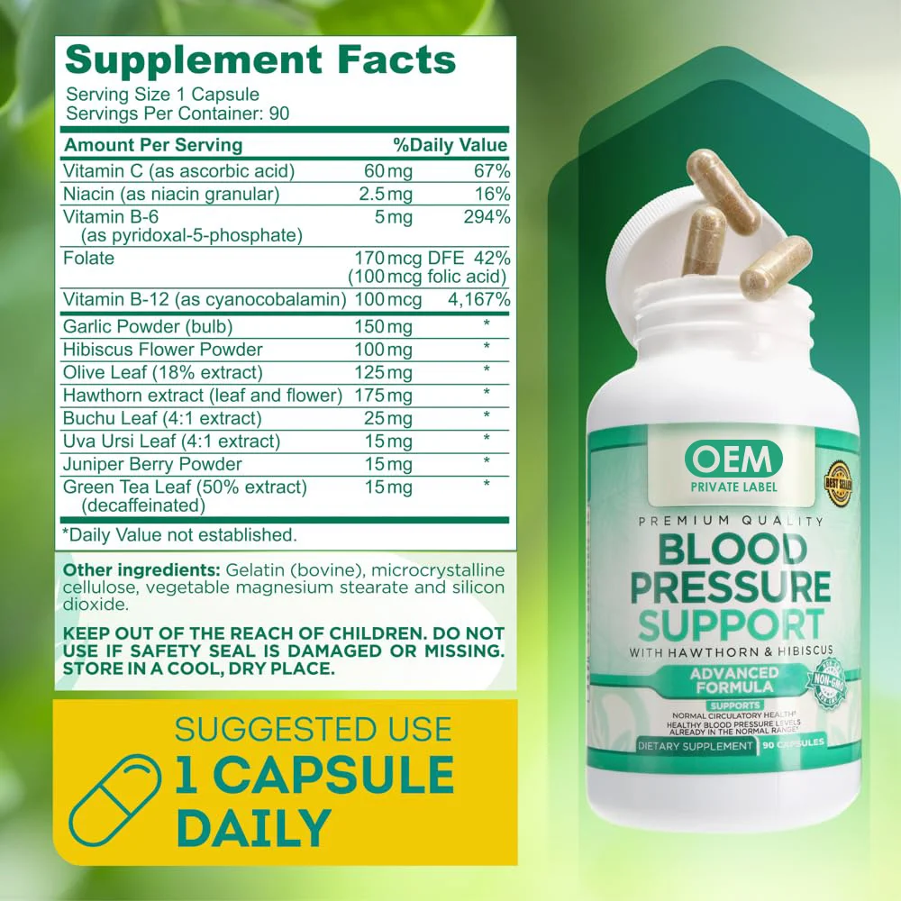 Oem Blood Pressure Capsules Support Heart Health Beet Root Capsules For