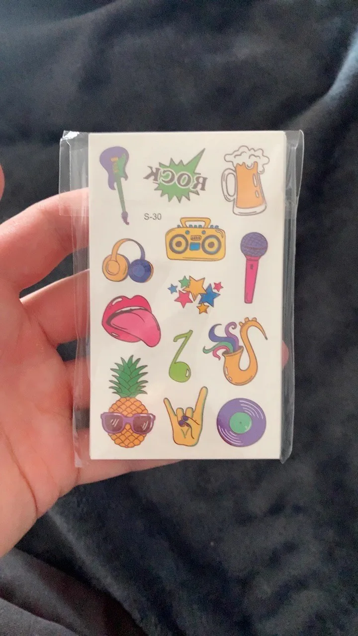 30 Sheets 400+ Patterns Cute Temporary Tattoos ,Arm Finger Hand Face Tiny Small Summer Style Tattoo Stickers