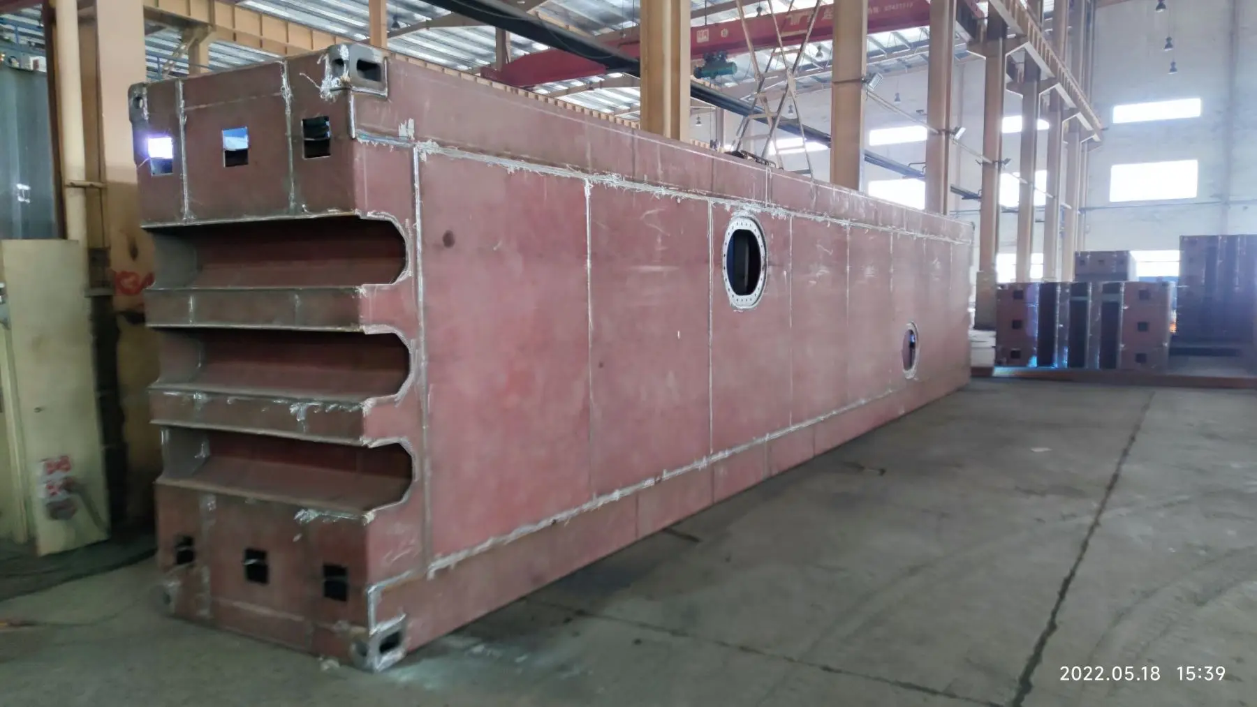 Steel Pontoons Floating Platform Modular Barge For Construction Jetty ...