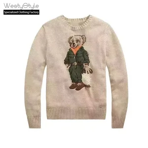 Autumn Winter Women's Korean 100% Cotton Anti-Pilling 280g O-Neck Knitted Long Front Sweater New Cross-Border All-Match