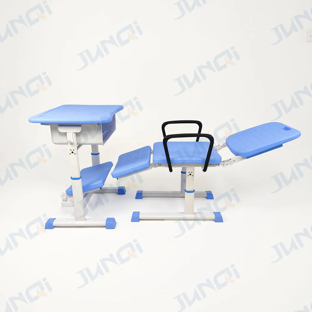 Junqi School Furniture Design Wooden Top Lie Down Student Desks And