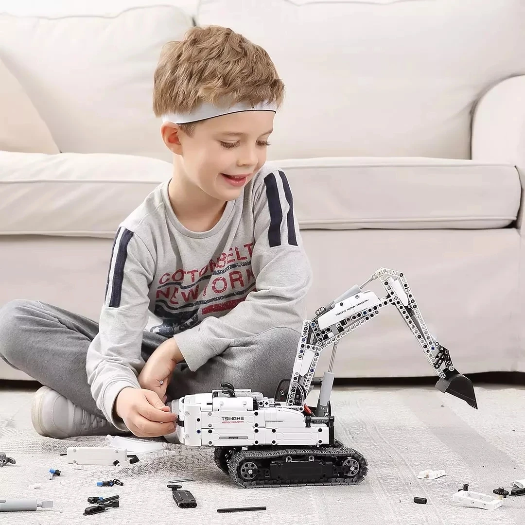 20V型白1B白1黒1ブ5 Mijia ONEBOT Engineering Excavator - 900+ Building Blocks