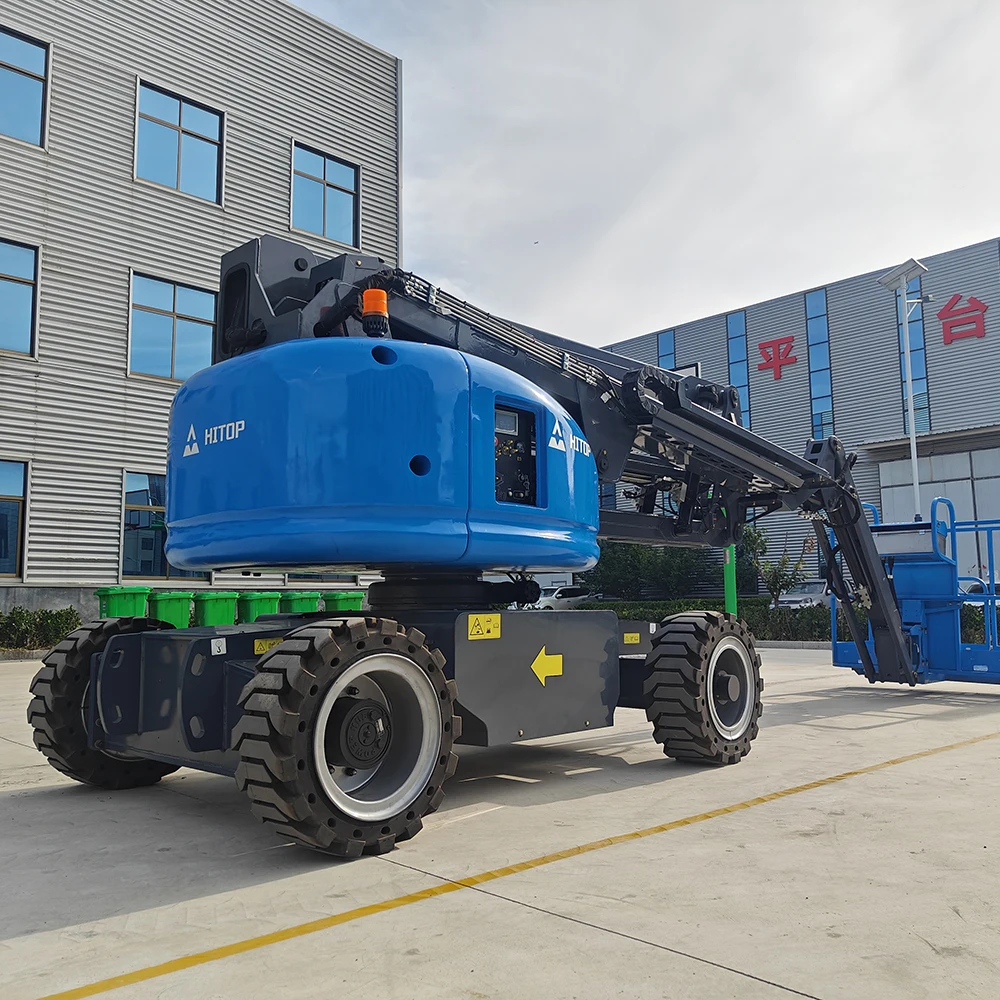 New / Second Hand Four-wheel Construction Self Propelled Telescopic Electric Boom Lift for Sale