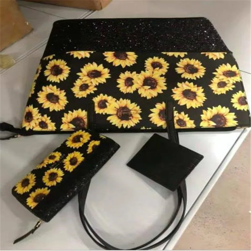 kate spade sunflower purse and wallet set