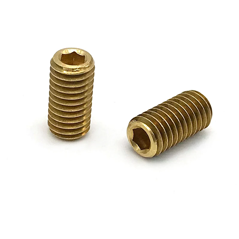 Juego de tornillos de acero inoxidable 304, m&aacute;quina sin cabeza, juego de tuercas hexagonales con extremo c&oacute;ncavo con punto de cono DIN914 m4
