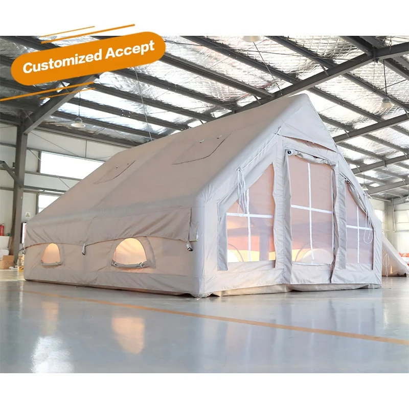 Customized Waterproof Cheap 4 Season Luxury Large Camp Family Air Camping Tube Tent Air Tent Inflatable Camping Outdoor