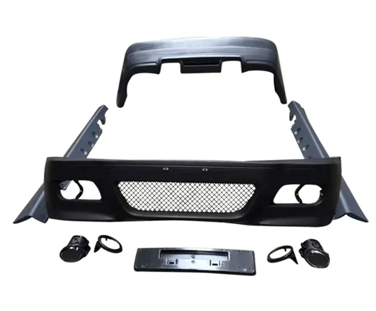 FULI  Car bumper M3 Style Front bumper Rear bumper Side skirts Foglight Body kit Fit For BMW 3 Series E46 1998-2005