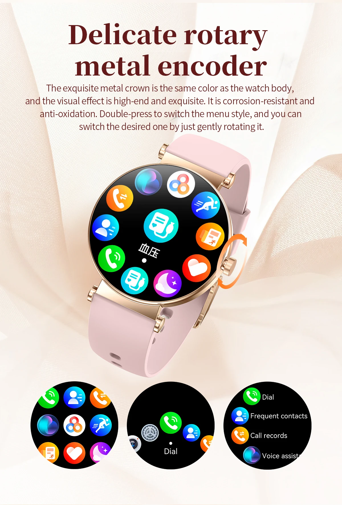 LC26 Smartwatch Lady Health Monitoring 1.32inch Amoled Screen BT Calling 6.8mm Ultra-thin Heart Rate 2026 Smart Watch Woman