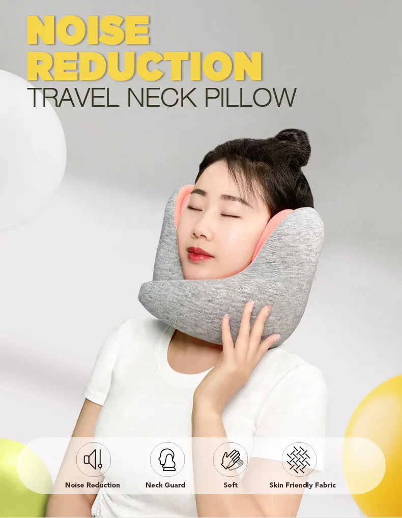 Office Nap Silent Noise Reduction Pillow,Ushaped Headrest Noise