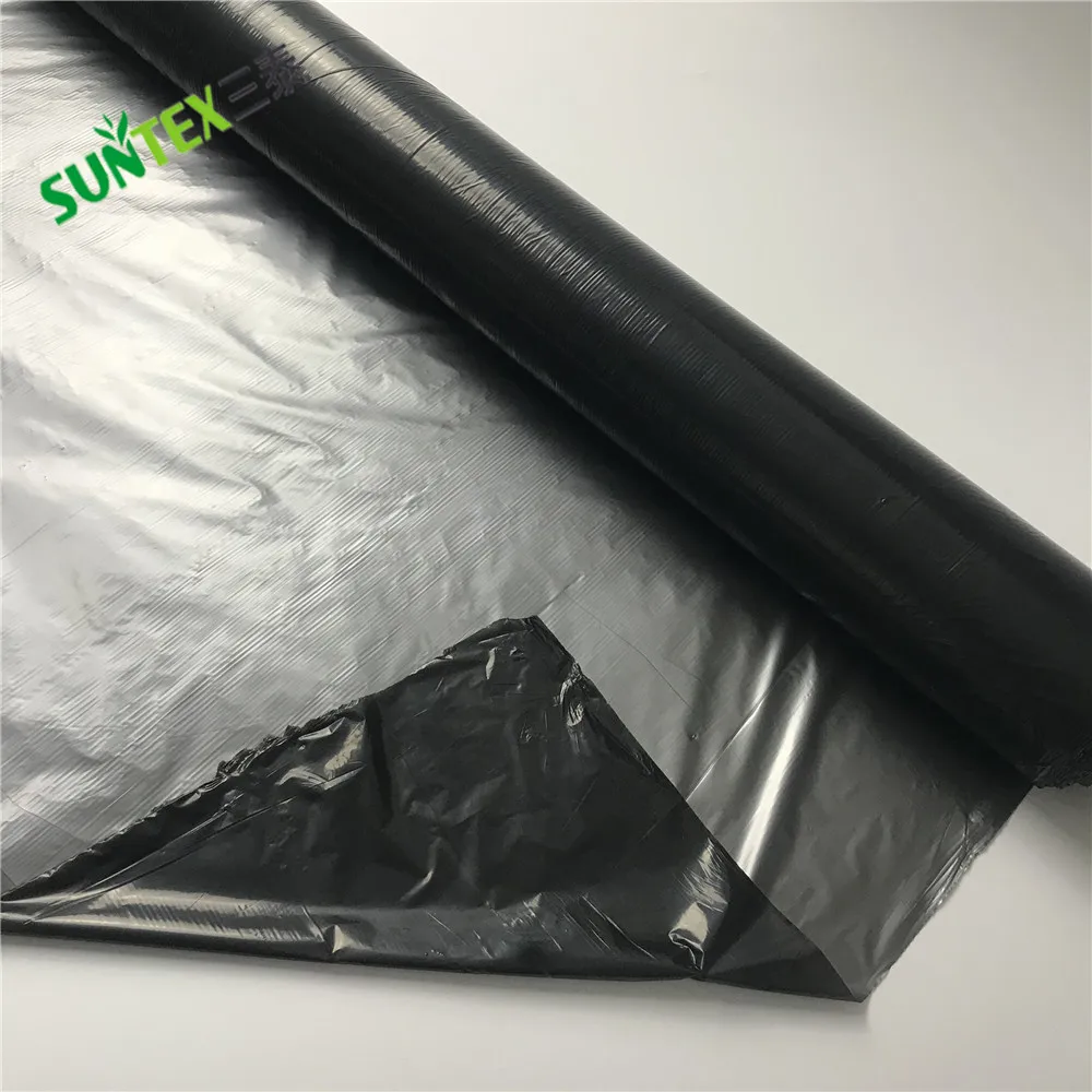 Поли-пленка для борьбы с сорняками 30 микрон черная Серебристая светоотражающая пленка
