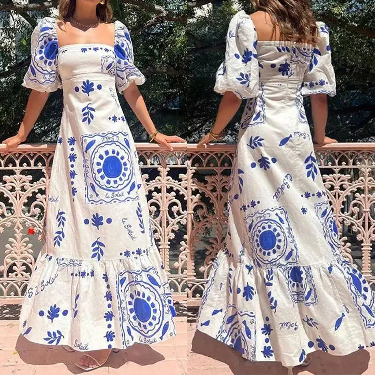 cotton dresses a line Plus Size